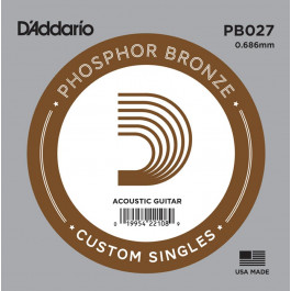 D'Addario Струна PB027 Phosphor Bronze .027