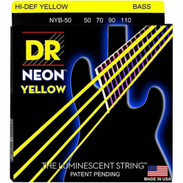 DR NYB-50 Hi-Def Neon Yellow K3 Coated Heavy Bass 4 Strings 50/110