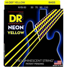   DR NYB-50 Hi-Def Neon Yellow K3 Coated Heavy Bass 4 Strings 50/110