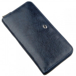 ST Leather Клатч  18864 женский кожаный синий