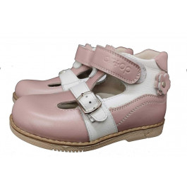 Ortop Ортопедические туфли для девочки, с супинатором  015 Pink (кожа), размер 20