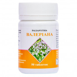 Palianytsia Валериана, 180 мг, 50 таблеток, Palianytsia