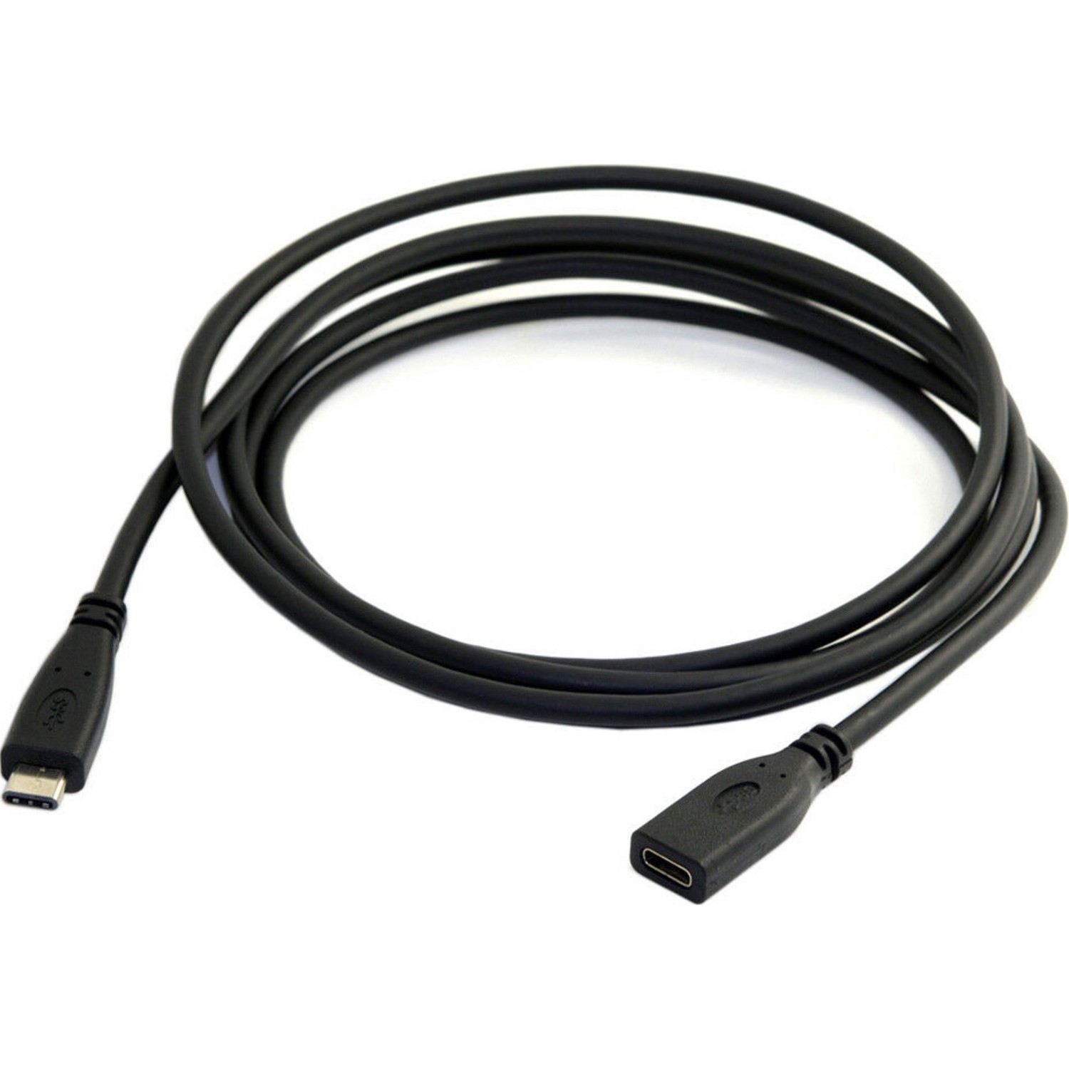 VALUE USB Type-C M/F 2m Black (S0927) - зображення 1