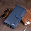 ST Leather Вертикальний місткий гаманець зі шкіри унісекс  19301 Синій - зображення 9
