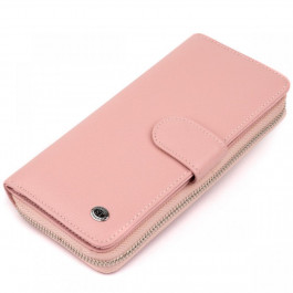 ST Leather Вертикальний місткий гаманець зі шкіри жіночий  19303 Рожевий