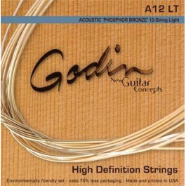 Godin Струны 009343 12 стр. Acoustic Guitar LT Phos Bronze 12 Strings