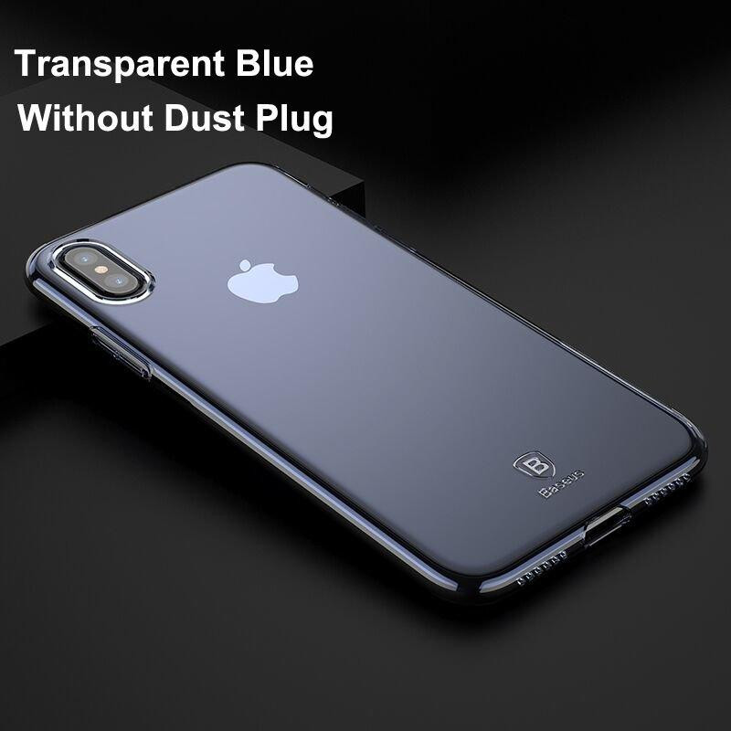 Baseus Simple for iPhone X Blue ARAPIPH8-B03 - зображення 1