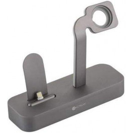 COTEetCI Base5 Dock Stand Gray (CS2095-GY) for Apple iPhone and Apple Watch