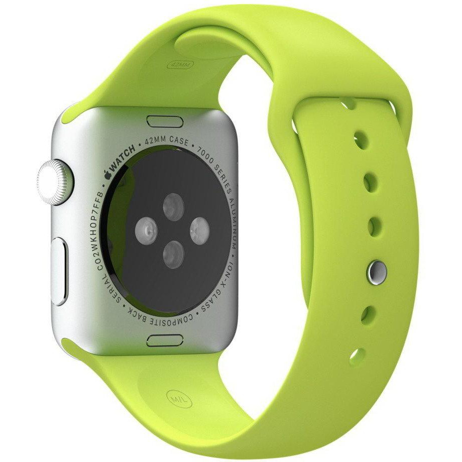 COTEetCI Силиконовый ремешок для Apple Watch 42mm (Серия 1/2/3) / 44mm (Серия 4/5/6/SE)  W3 Sport Band Green  - зображення 1