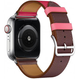   COTEetCI Кожаный ремешок для Apple Watch 42mm / 44mm  W36 Short Fashion Leather Band Bordeaux, Rose Extreme w