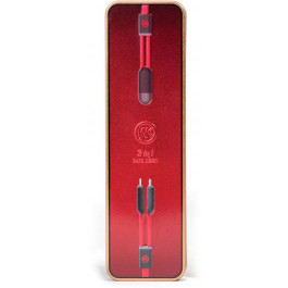 WEKOME USB Cable to microUSB/Lightning 1m Red (WKC-001)