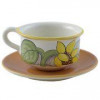 LAntica Deruta Чашка для чая с блюдцем "Подсолнух" (G-182) - зображення 1