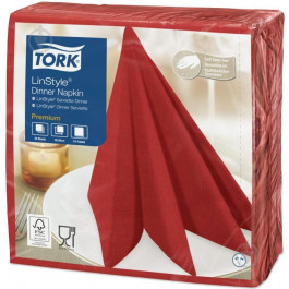 TORK Салфетки столовые LinStyle Premium 39x39 см красный 50 шт. (7322540680775)