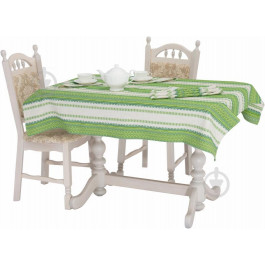 Едельвіка Комплект столовый скатерть 120x150 см и 6 салфеток зеленый