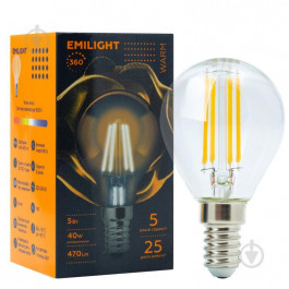 Emilight LED Filament G45-5W-3000K-E14-