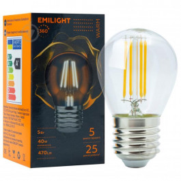 Emilight LED Filament G45-5W-3000K-E27-