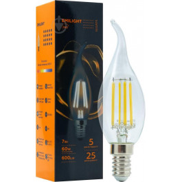 Emilight LED FIL CA35 7 Вт E14 3000 К 220 В прозрачная