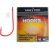 Sam's Fish Fishing Hooks Red №04 / 10pcs - зображення 1