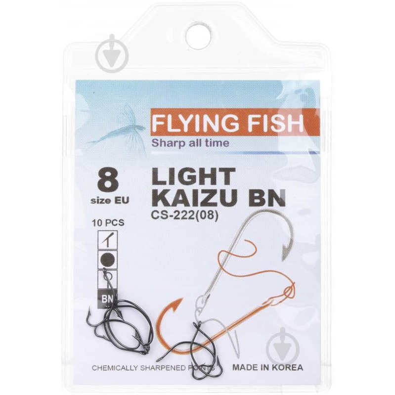 Flying Fish Крючок Kaizu BN №8 10 шт. CS-222(08) - зображення 1