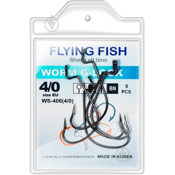 Flying Fish Worm G-Lock №4/0 (5pcs) - зображення 1