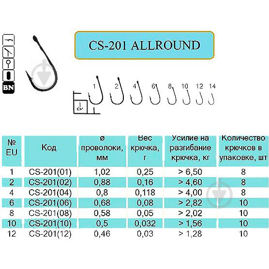 Flying Fish Allround CS-201 / №01 / 8pcs - зображення 1