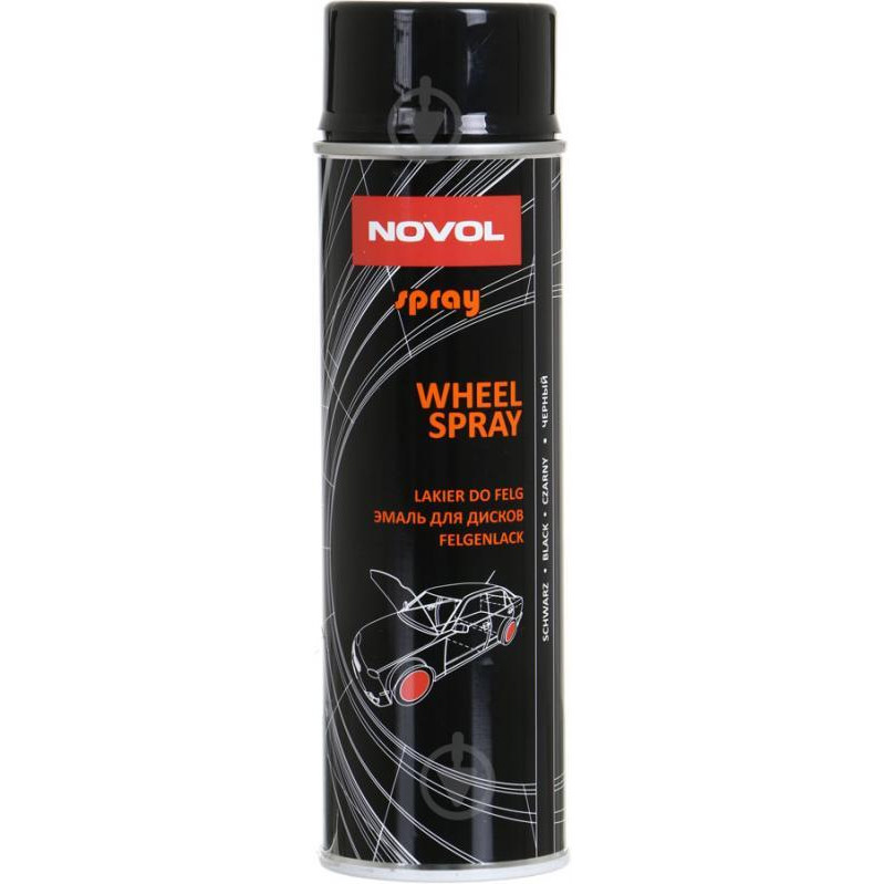 NOVOL Лак Wheel Spray 500 мл 34132 Черная глянцевая - зображення 1