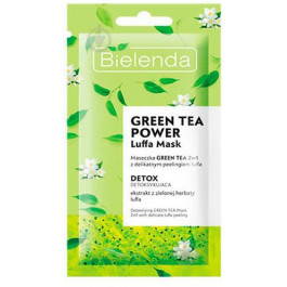 Bielenda Маска-пилинг  Green Tea Power Luffa Mask 2 in 1 8 г 1 шт. (5902169039349)