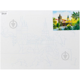 ROSA Холст Город Прага на картоне с контуром 30 х 40 см (4820149889955)