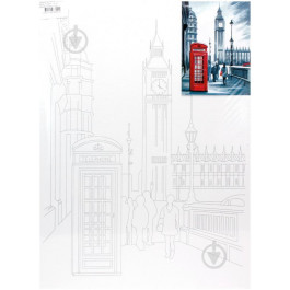 ROSA Холст на картоне Город "Лондон" на картоне с контуром 30 х 40 см (4820149889924)