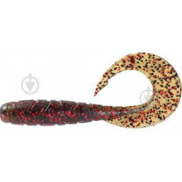 FishUp Mighty Grub 3.5" / 045 - Green Pumpkin-Red & Black