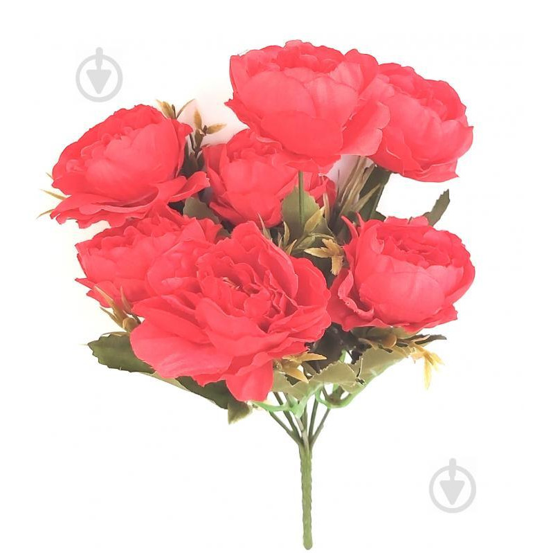  Букет роз пионов искусственных 7074 Цветы от королевы - зображення 1