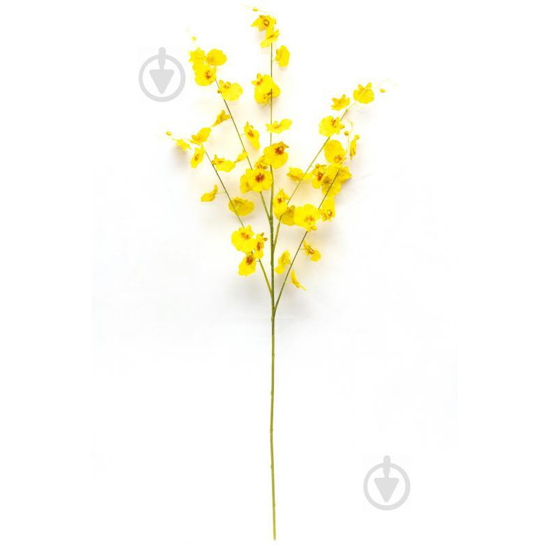 Devilon Цветок искусственный Орхидея 5 веток желтая Девилон (5102682630157) - зображення 1