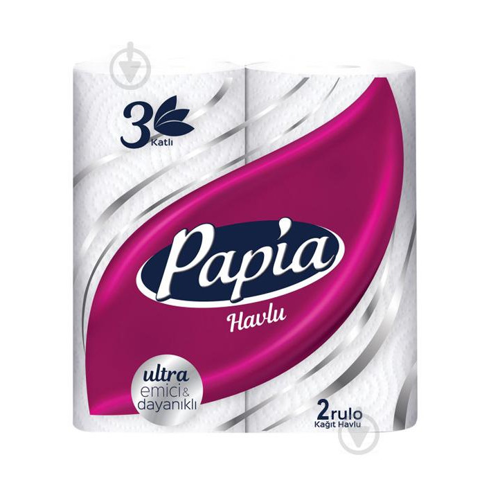 Papia Бумажные полотенца  трехслойная 2 шт. (8690536011070) - зображення 1