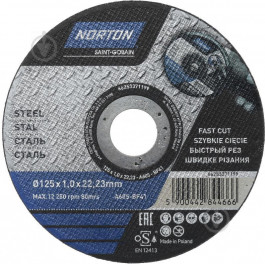 Norton Круг отрезной по металлу A60S 125x1,0x22,2 мм