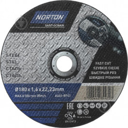 Norton Круг отрезной по металлу A46S 180x1,6x22,2 мм