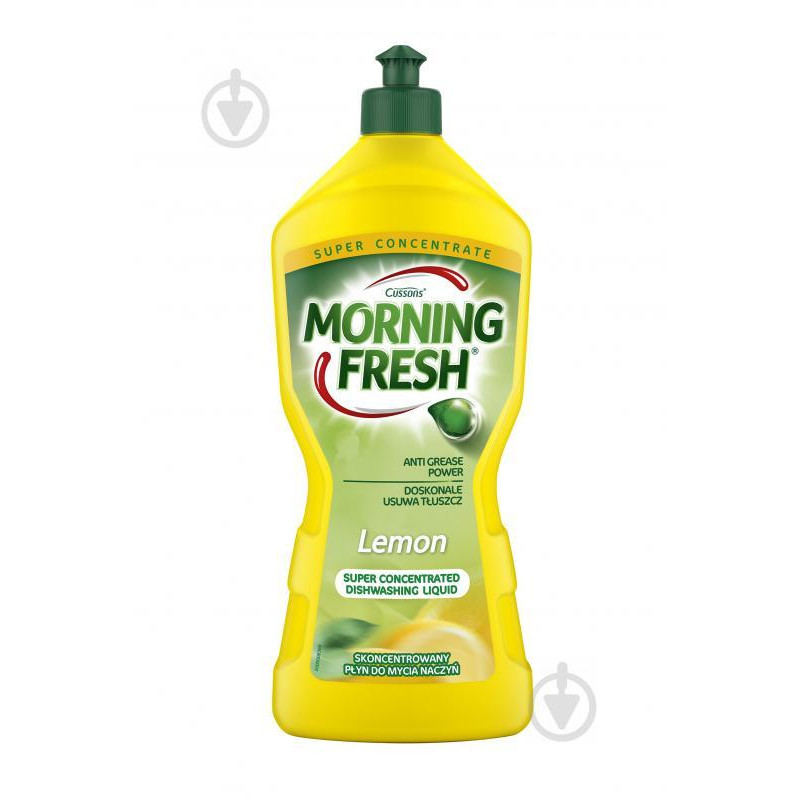 Morning Fresh Жидкость для ручного мытья посуды Lemon 0,9л (Ергопак ТОВ) - зображення 1