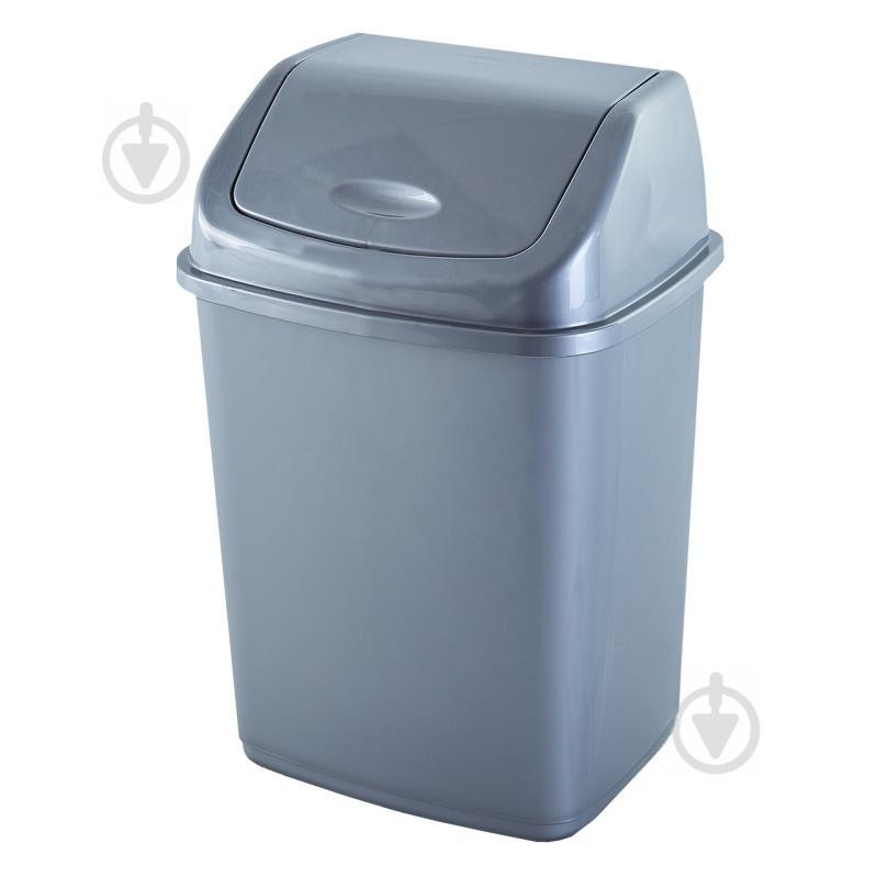 Алеана Ведро для мусора  18,5х15,0х27,5 см 5 л серый 122061 (4823052321390) - зображення 1