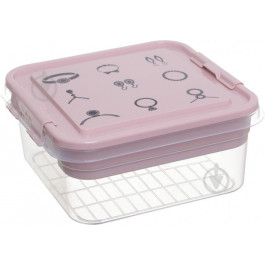 Gondol Plastic Ящик-органайзер для хранения  Bijouterie (Бюжетерия) Box розовый 110x250x