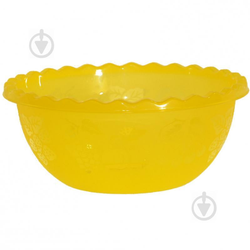 Ал-Пластик Таз круглый 3,5 л желтый - зображення 1