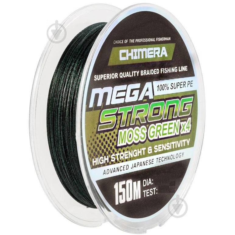 Chimera Megastrong PE X4 / Moss Green / 0.12mm 150m 8.9kg - зображення 1