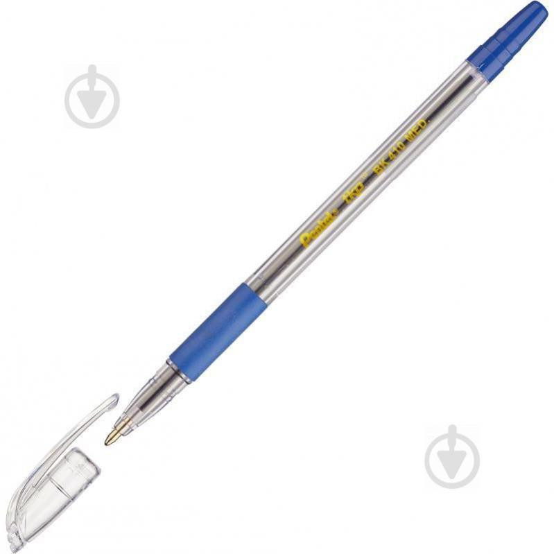 Pentel Ручка шариковая ВК410 прозрачно-синий BK 410-C - зображення 1