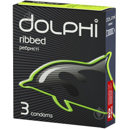 DOLPHI Презервативи DOLPHI Ребристі 3 шт (4820144772795)
