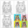 ROSA Холст на картоне с контуром Pop Art Raccoon 30x30 см 220 г/м2 акрил , Start (4823086708037) - зображення 1