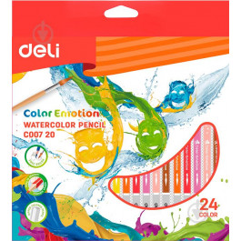 Deli Карандаши цветные акварельные Color Emotion EС00720 24 шт.
