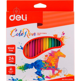 Deli Карандаши цветные Color Run С00120 24 шт.