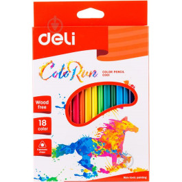 Deli Карандаши цветные Color Run С00110 18 шт.