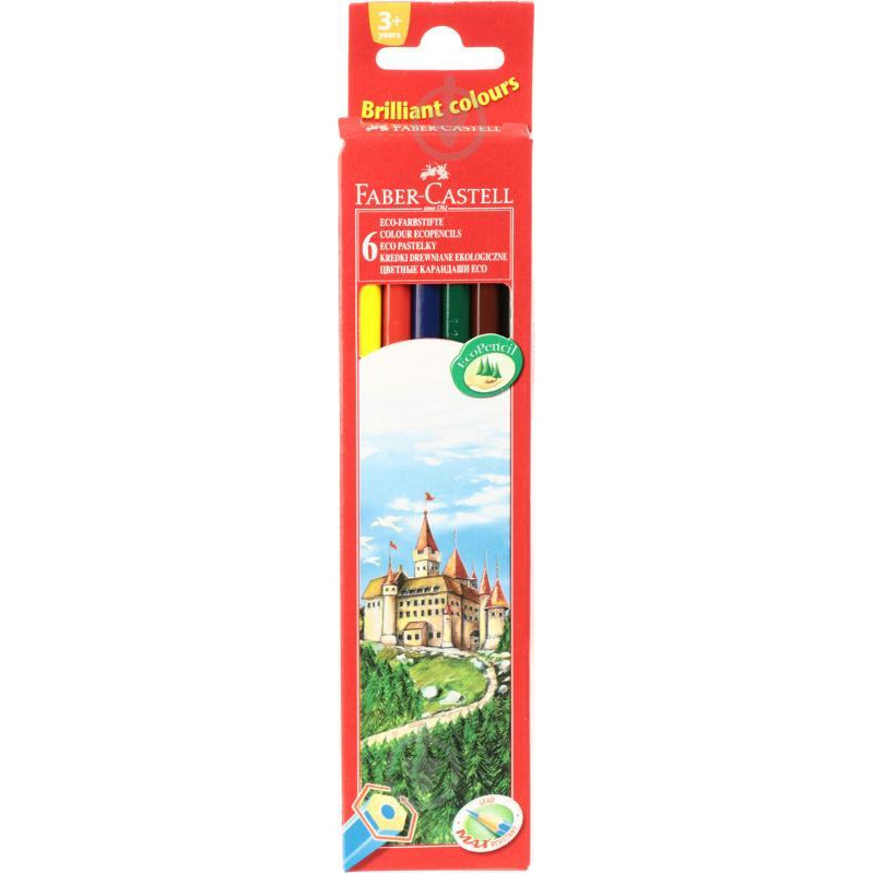 Faber-Castell Карандаши цветные 6 шт. Замок 120106 Faber Castell - зображення 1