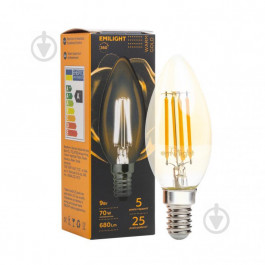 Emilight LED FIL Gold C35 9 Вт E14 3000 К 220 В прозрачная (6983850558669)