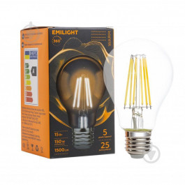 Emilight LED FIL CL A60 15 Вт E27 3000 К 220 В прозрачная (6983850558744)