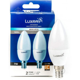 Luxray LED 2 шт/уп. 7W C37 E14 220V 4200K (LXA-442-B35-1407)